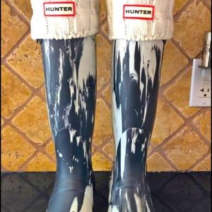 Limited edition hunter boots AND the white socks